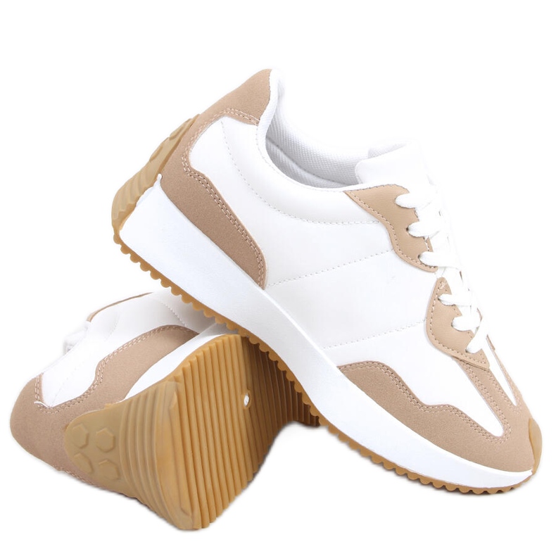 Adem Khaki trainers beige white