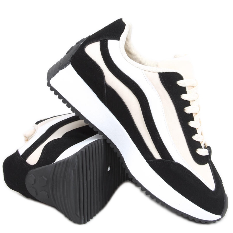 Zuri Black Trainers beige