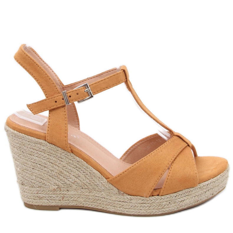 Espadrilles sandals on the wedge Basam Camel brown