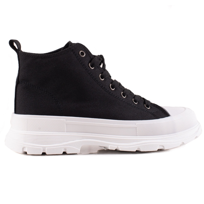 Forever Folie Black Sneakers On The Platform