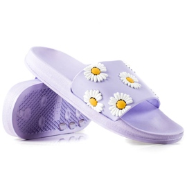 TRENDI Violet Slippers In The Daisies purple