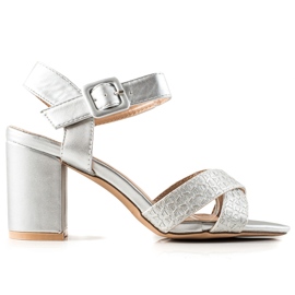 Encor Silver Sandals On A Bar