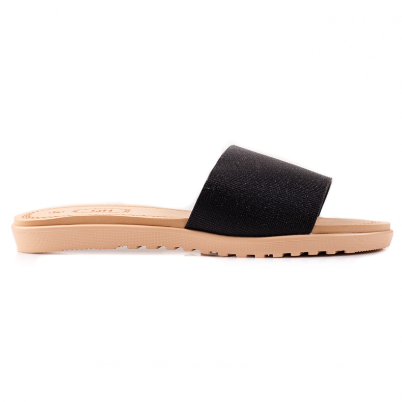 TRENDI Glitter slippers black TRENDI Glitter slippers black