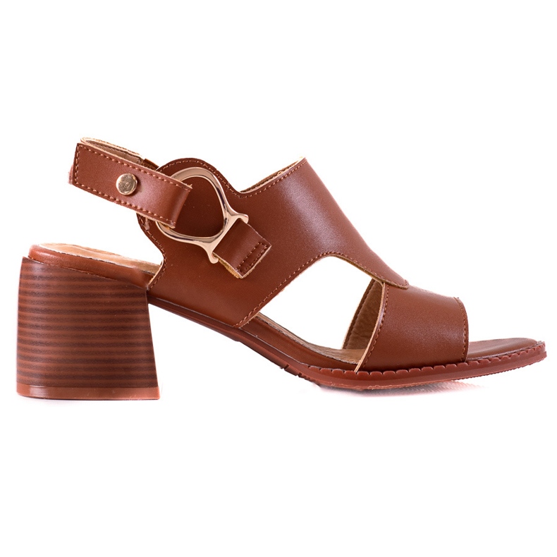 Elegant leather sandals LA.FI brown