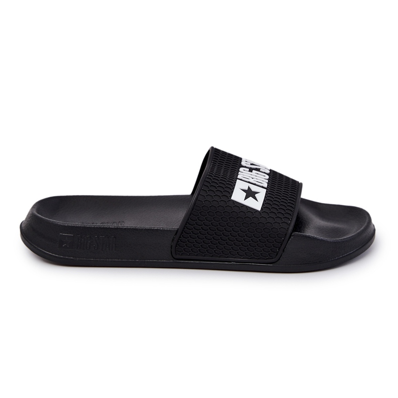 Men's flip -flops with the Big Star JJ174505 Black logo