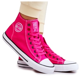 Women's High Sneakers Big Star JJ274210 Fuchsia pink