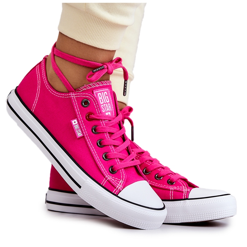 Women's Low Sneakers Big Star JJ274A005 Fuchsia pink