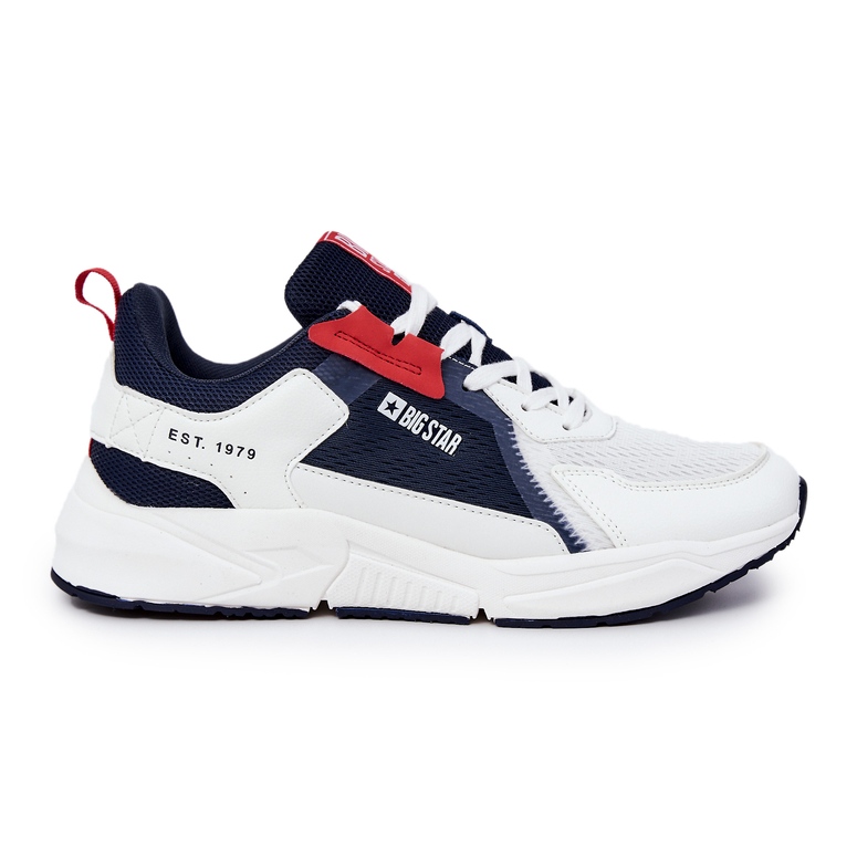 Men's sports shoes Sneakers Big Star JJ174399 White and Navy blue