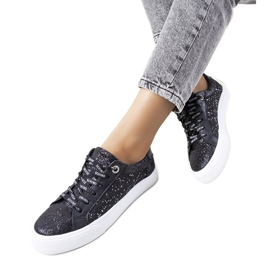 Black shiny Kramer sneakers