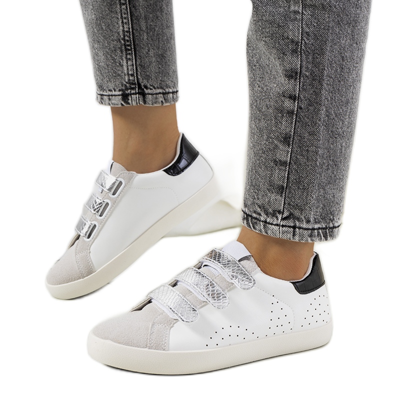 Women's white Surrey sneakers black silver grey Women's white Surrey sneakers black silver grey