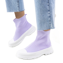 Mickey's purple ankle sneakers