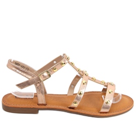 Sandals with Neha Champagne studs pink