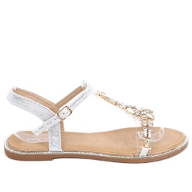 Sandals with Hessa Silver silicone strap