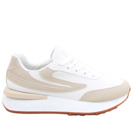 Naila Beige women's sports shoes white