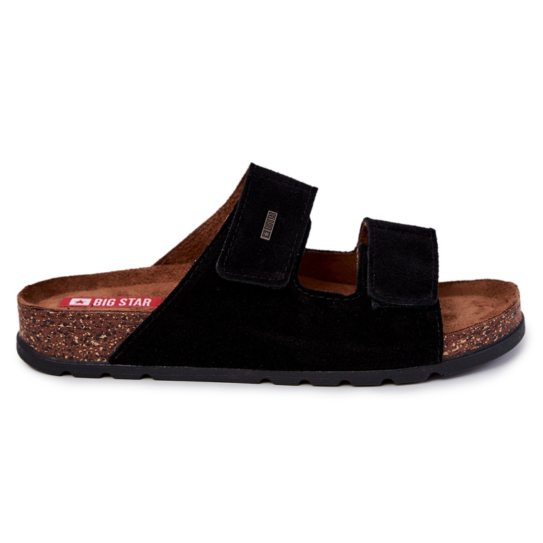 Men's Big Star JJ176001 Black Velcro flip-flops