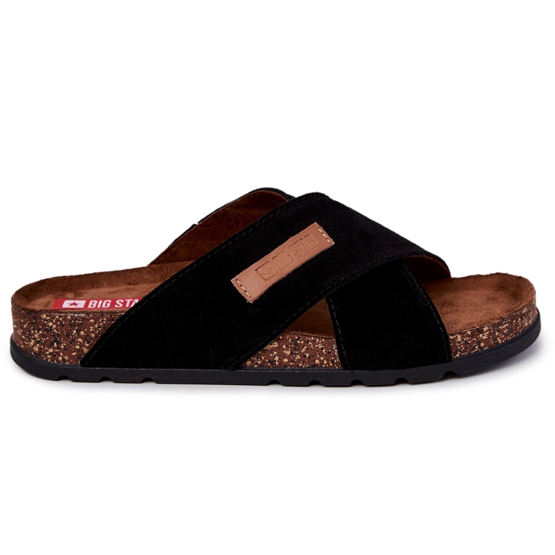 Men's Comfortable Big Star JJ176005 Black Slippers