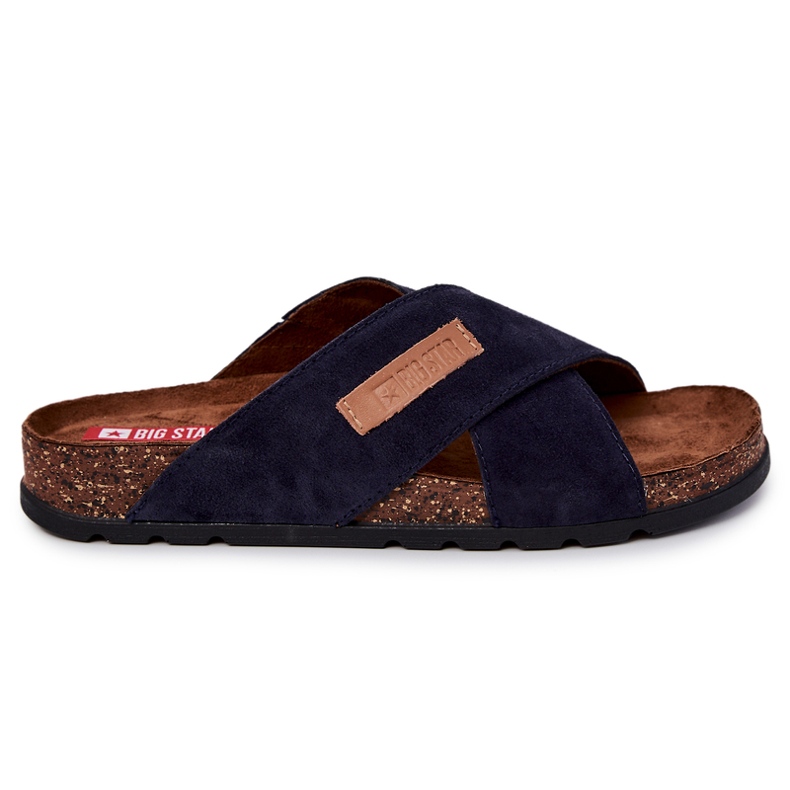 Men's Comfortable Slippers Big Star JJ176008 Navy Blue