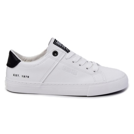 Leather Men's Sneakers Big Star JJ174105 White and Black Leather Men's Sneakers Big Star JJ174105 White and Black