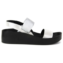 Filippo DS767 / 19 Si Silver sandals grey