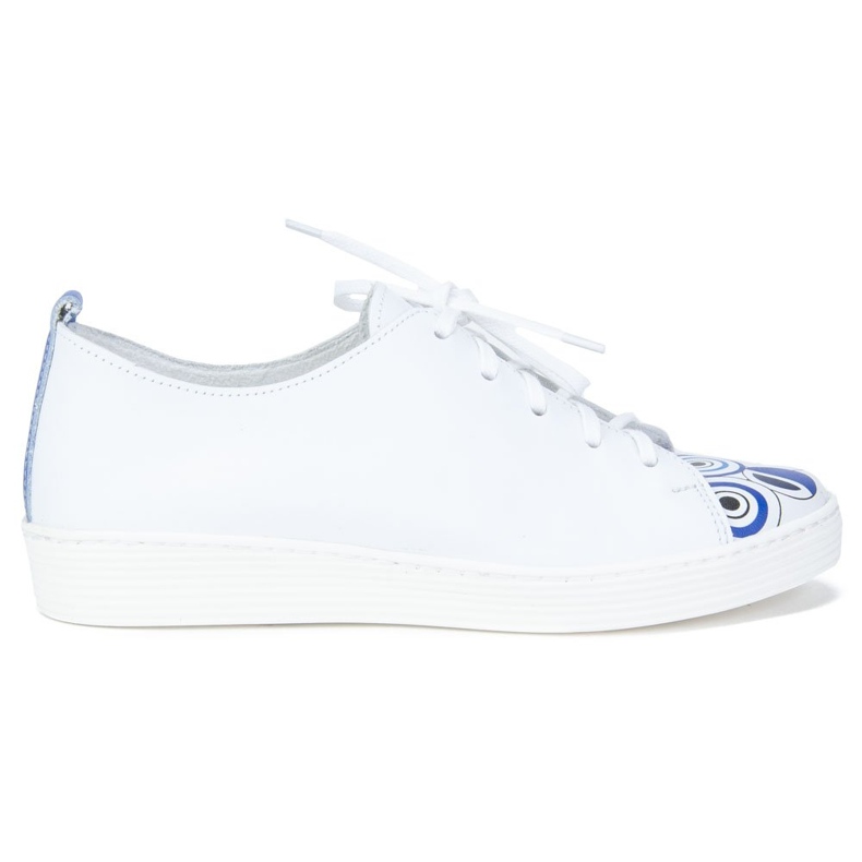Filippo 10102 Zara White Shoes + Blue Print