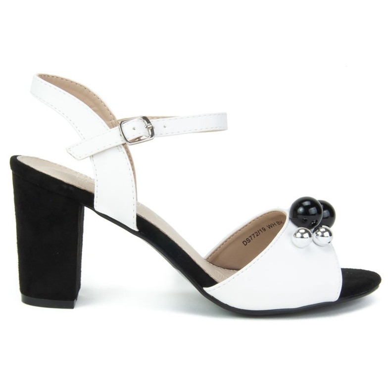 Filippo DS772 / 19 Wh Bk white sandals black