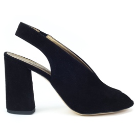 Filippo 1448 Black Suede Sandals