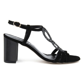 Sandals Filippo 1453 black suede