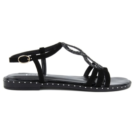 Sandals Filippo 1453N black suede