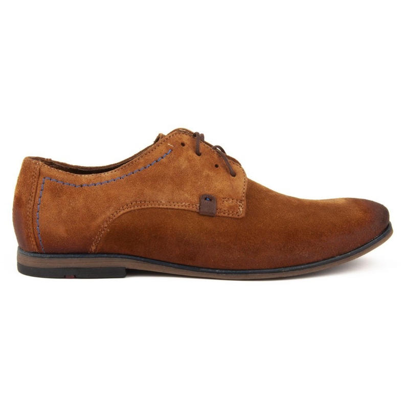 Leather shoes Filippo 239 red velor brown