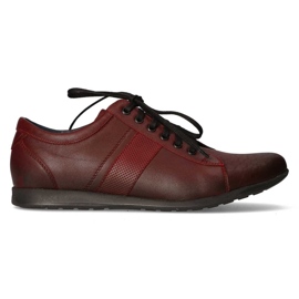 Leather shoes Filippo 2063 burgundy red