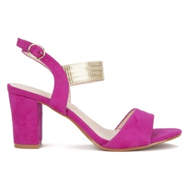 High-heeled sandals Filippo DS817 / 20 Fh pink