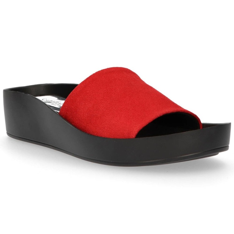Leather slippers Filippo DK1220 / 20 Rd red