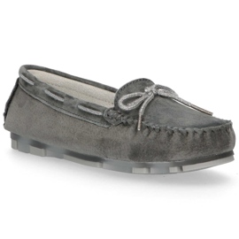 Leather loafers Filippo DP1203 / 20 Gr gray grey