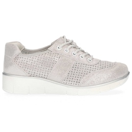 Leather shoes Filippo DP028 / 20 Si silver grey
