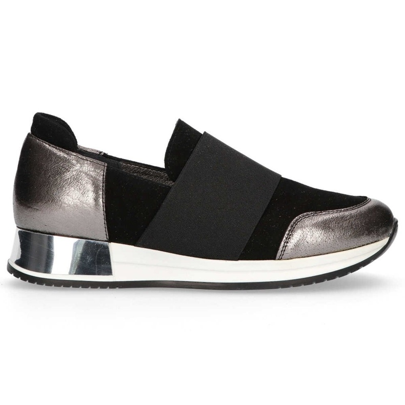 Shoes Filippo 018 Black Suede / Nickel silver