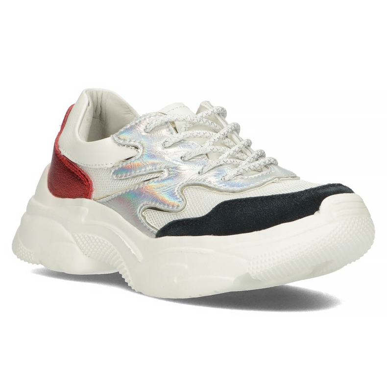 Leather sneakers Filippo DP1410 / 20 Wh Rd white red