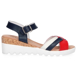 Filippo DS1273 / 20 Nv Rd Navy Red sandals white navy blue