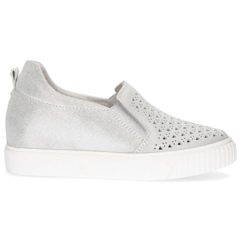 Leather shoes Filippo DP1398 / 20 Si silver