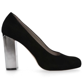 Filippo 1440 Black Suede Pumps