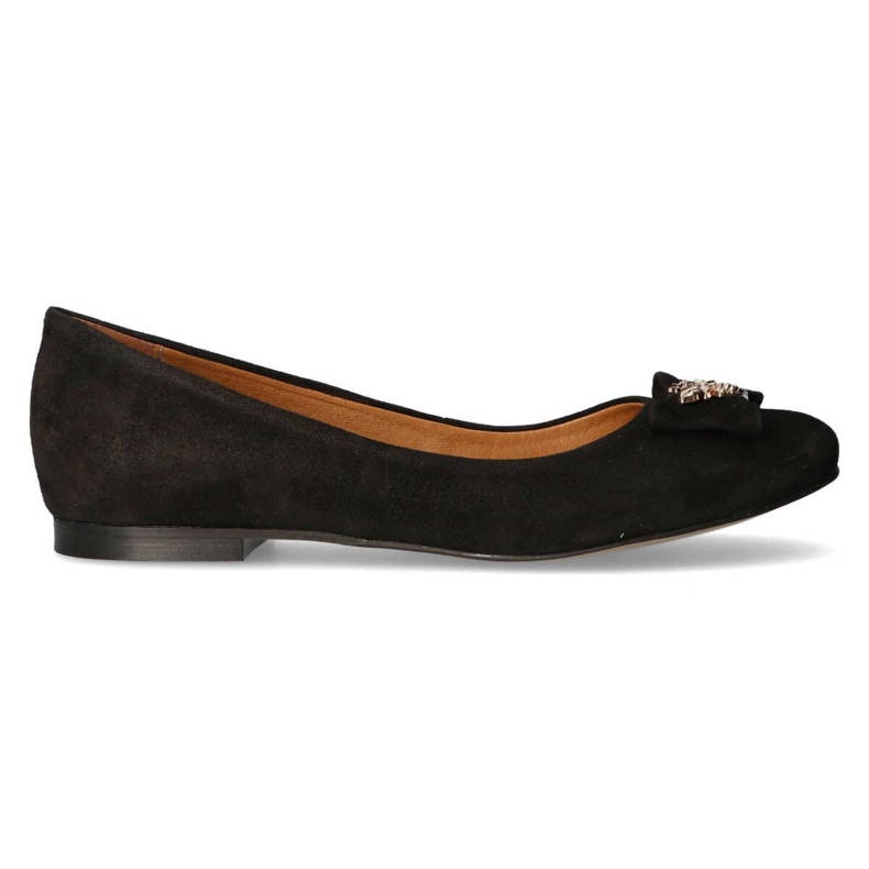 Filippo Premium 2054 Black Suede Ballerina