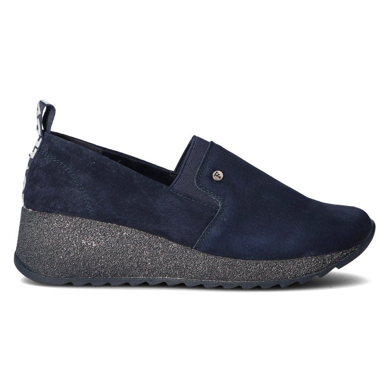 Leather sneakers Filippo DP1500 / 20 Nv T navy blue