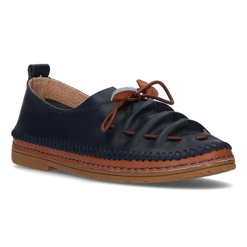 Leather shoes Filippo DP2058 / 21 Nv navy blue