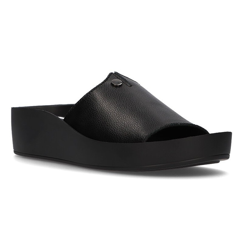 Leather slippers Filippo DK2059 / 21 Bk black