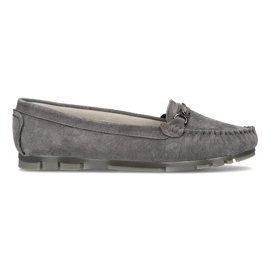Leather loafers Filippo DP1202 / 21 Gr gray grey