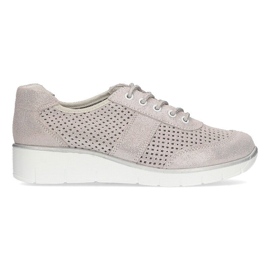 Leather shoes Filippo DP028 / 21 Si silver laced