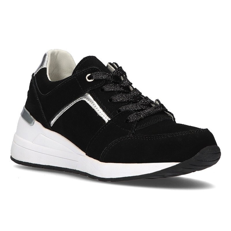 Leather sneakers Filippo DP2003 / 21 Bk black