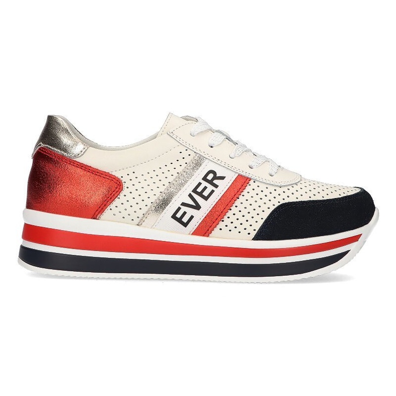 Leather Sneakers Filippo DP1414 / 21 Wh white red navy blue