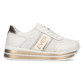 Leather Sneakers Filippo DP1414 / 21 Wh Go white gold golden