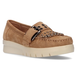 Leather loafers Filippo DP2029 / 21 Be beige