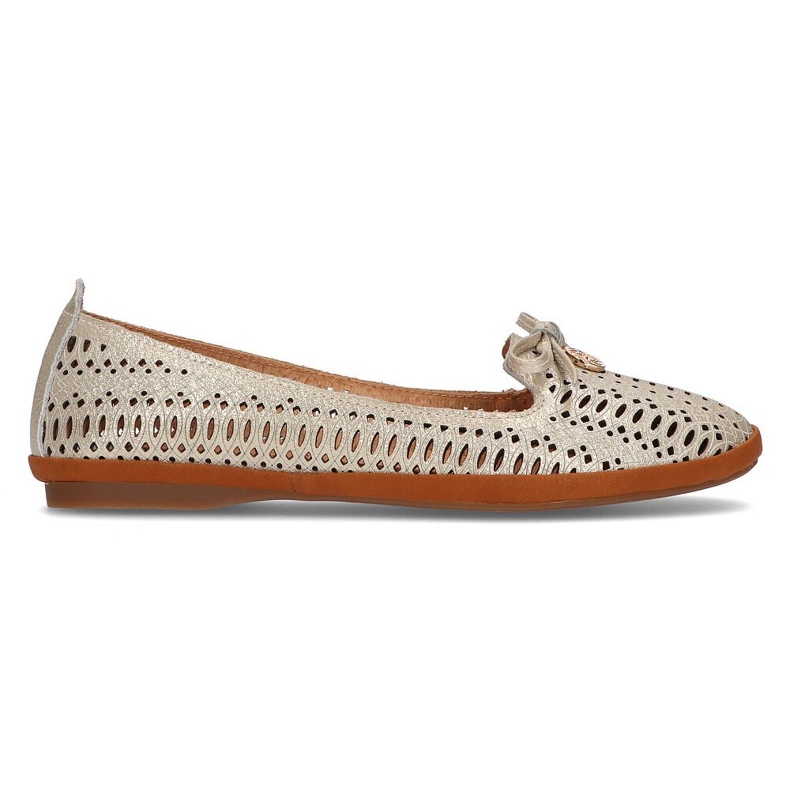 Leather openwork lords Filippo DP2034 / 21 Go golden